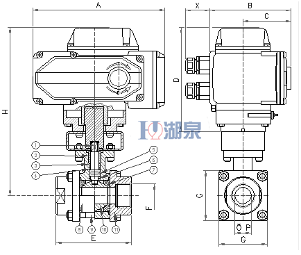 電動絲扣球閥Q911F-16P型號，圖片，原理